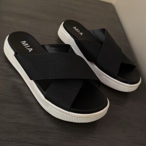 MIA Women's Black Slide Sandals Size 7 
Spring, Summer, Festival,Beach,vacation
